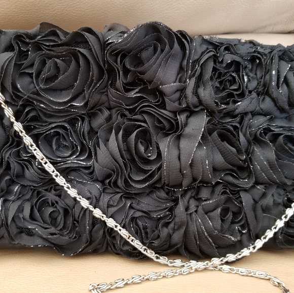 Black Crossbody with Roses - Picture 2 of 7